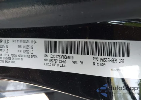 2015 Chrysler 200 Limited z USA, uszkodzony, nr VIN 1C3CCCABXFN564910